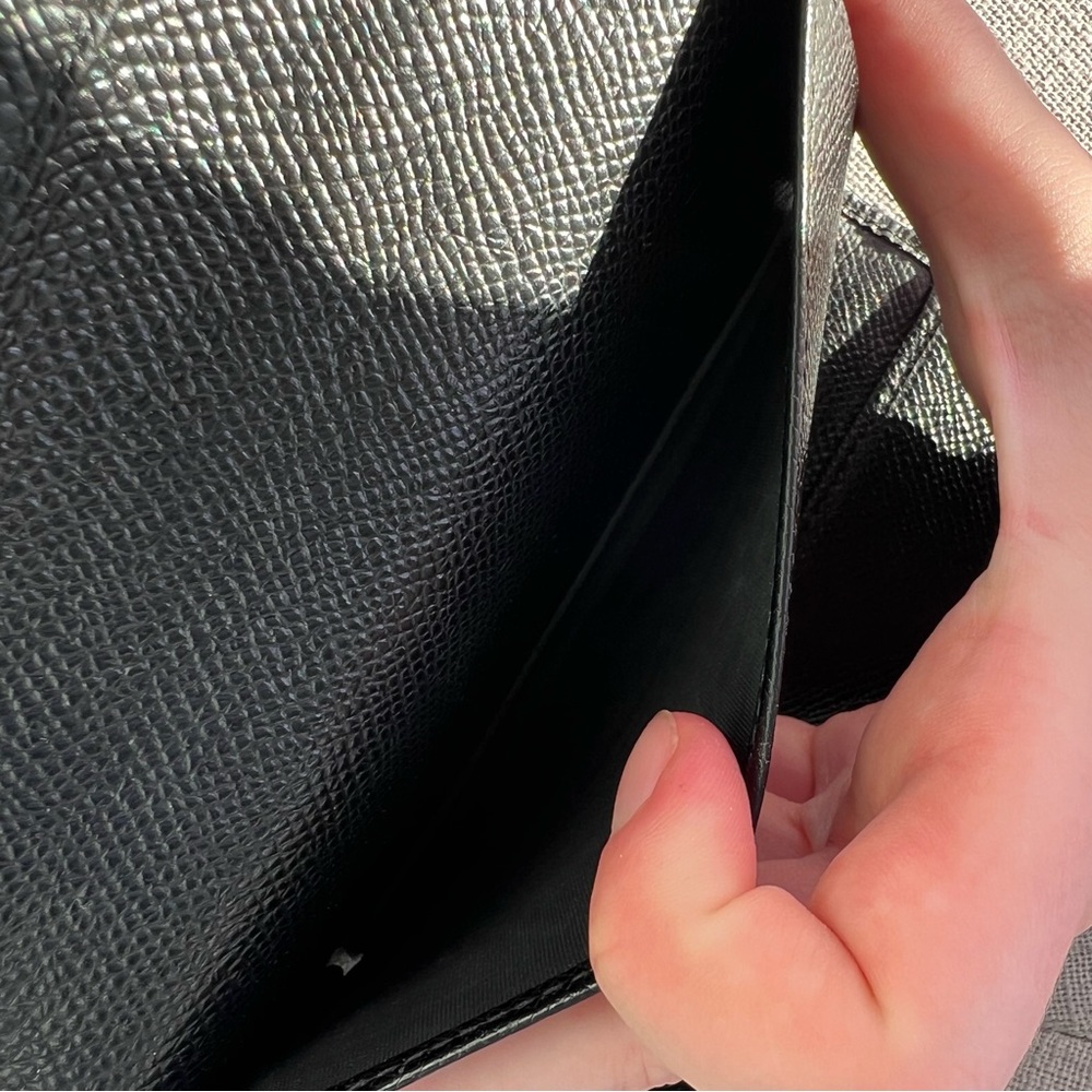 DOLCE GABBANA Dauphine Leopard Print Mini Miss Sicily Chain Wallet Brown Black - Picture 9 of 11